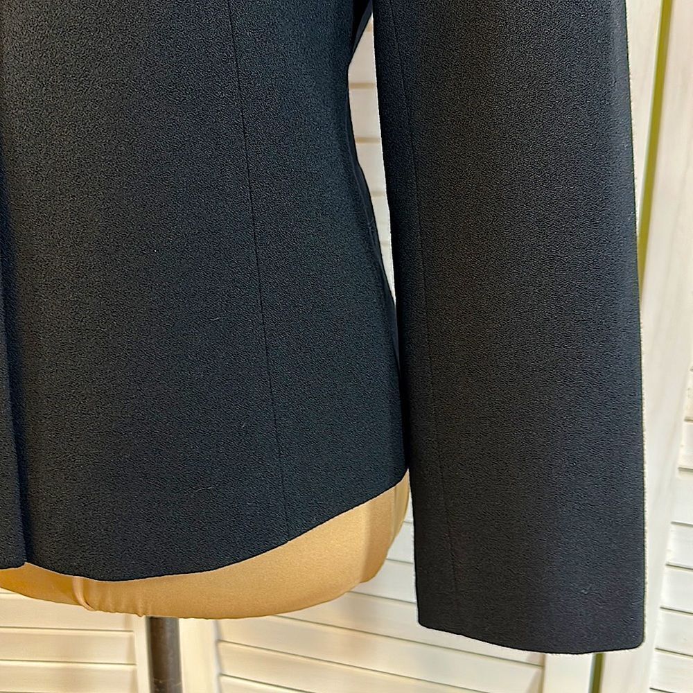 Vintage Talbots Black 1990s 100% Pure New Wool Blazer Size 6P - Picture 8 of 13